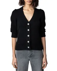 ザディグ エ ヴォルテール レディース アウター カーディガン セーター Zadig Voltaire Betsy Cashmere Cardigan Sweater Noirのサムネイル