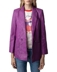 ザディグ エ ヴォルテール レディース アウター ジャケット・ブルゾン ブレザー Zadig Voltaire Visko Cuir Froisse Leather Blazer Goaのサムネイル