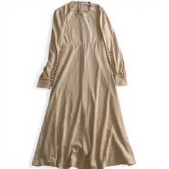 美品　希少　CHLOE　クロエ　長袖　ワンピース　ロング　ピンク　袖デザイン　美シルエット　サイズ34　コットンのサムネイル