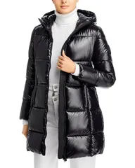セイブ ザ ダック レディース アウター パーカー・スウェット コート Save The Duck Ines Hooded Puffer Coat Black ブラック