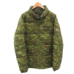 アルファ ALPHA 中綿ジャケット ブルゾン カモフラ 迷彩柄 ロゴ刺繍 XL カーキ /FF ■GY18