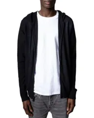 ザディグ エ ヴォルテール メンズ アウター ニット・セーター カーディガン Zadig Voltaire Clash Cashmere Hooded Cardigan Black ブラックのサムネイル