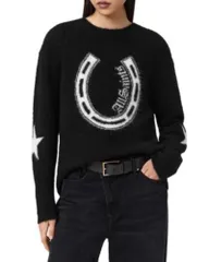 オールセインツ レディース アウター ニット・セーター ALLSAINTS Kismet Sweater BlackChalk チョークのサムネイル