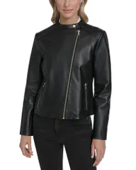コールハーン レディース アウター ジャケット・ブルゾン Cole Haan Stand Collaracer Jacket Black ブラックのサムネイル