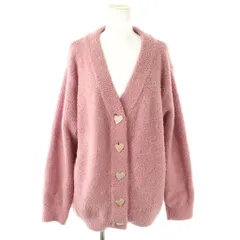 ジェラートピケ gelato pique 24SS Sweet ジャガードカーディガン ニット F ピンク /DF ■OS