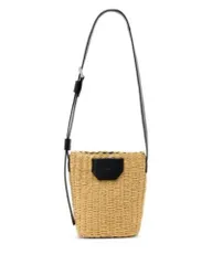 オールセインツ レディース バッグ ALLSAINTS Alba Small Paper Straw Crossbody Bag Naturalのサムネイル