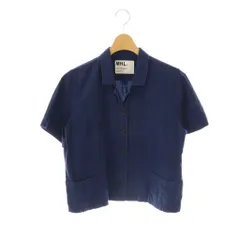 マーガレットハウエル MHL. 半袖 コットンシャツ 2 ブルー /HK ■OS