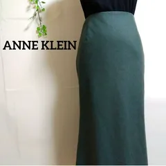 ANNE KLEIN  アンクライン マーメイドスカート  ロング丈 ダークグリーン ウール混 7号  AA1-89のサムネイル