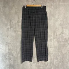 NIKE GOLF チェック スラックス W32 グレー ナイキゴルフ パンツ FIT DRY ストレッチ ギンガムチェック テーパード 総柄 刺繍ロゴ ゴルフウェア スポーツ ウェア 古着 トラッド ストリート Y2K ボトムス メンズ M L