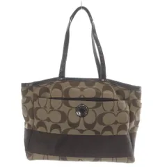 コーチ COACH トートバッグ シグネチャー キャンバス キャメル ダークブラウン F19202 /YO2