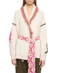 ザディグ エ ヴォルテール レディース アウター カーディガン ウール コート Zadig Voltaire Alpa Wool Cardigan Coat Cream クリームのサムネイル