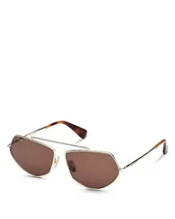 マックスマーラ レディース アクセサリー サングラス・アイウェア Max Mara Geometric Sunglasses 60mm GoldBrown ブラウンのサムネイル
