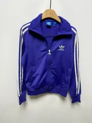 (112) アディダス パープル バックロゴ ファイヤーバード トラックジャージ