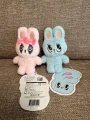 2個) エスターバニー ぬいぐるみ キーホルダー (ピンク ブルー)