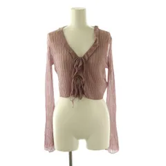 スナイデル SNIDEL 24SS シアーボレロカーディガン ニット 長袖 F ピンク /HK ■OS