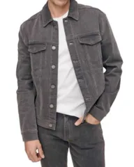 ディーエル 1961 メンズ アウター ジャケット・ブルゾン デニム DL1961 Vaughn Denim Trucker Jacket in Weathered Gray グレー