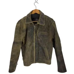 ユーズドフルギ USED古着 R.B.C 裏地キルティングジップアップレザージャケット メンズ import：L 