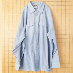 ビッグサイズ 80s 90s USA BIG BEN 長袖 シャンブレーワークシャツ  ライトブルー メンズXXL アメリカ古着