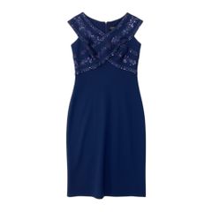 TADASHI SHOJI ノースリーブワンピース パンチング 花柄 伸縮性 S