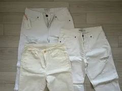 新品まとめ売り) 白デニムパンツ 3本 セット