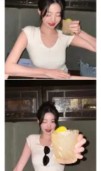 ウォニョン(WONYOUNG・チャンウォニョン) TOMMY JEANS トミー ジーンズ Vネック Tシャツ イェロー (59000円)