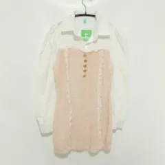 オープンカラー アンゴラ レイヤード ONE PIECE F_M0278