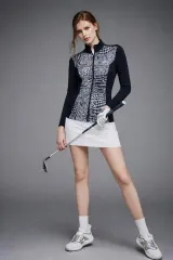 J.LINDEBERG ウィメンズ ゴルフウェア ハローミッドレイヤー ネイビー ジップアップ