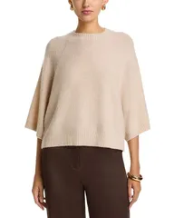 ファビアナ フィリッピ レディース アウター ニット・セーター ケープデザイン セーター スパンコール クロップド キャップ ケープ Fabiana Filippi Sequin Cropped Cape Sleeve Sweater Corda