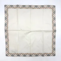 【美品】バーバリー ハンカチ チェック ベージュ 綿100% 日本製  BURBERRY
