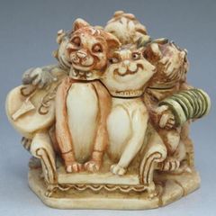 希少「中国聖獸 白澤(ハクタク)」置物内藤記念資料館 - メルカリ