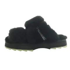 エミュー emu オーストラリア Australia ウォベゴン Wobbegong ムートンサンダル 24cm 黒 ブラック W12316 /SS ■OS ■SH