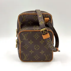 LOUIS VUITTON ミニアマゾン モノグラム モノグラム レザー×PVC ブラウン ショルダーバッグ ゴールド M45238