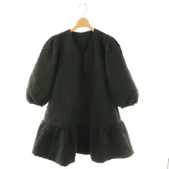 エイミーイストワール eimy istoire キルティングミニワンピース 中綿 F ブラック /ES ■OS