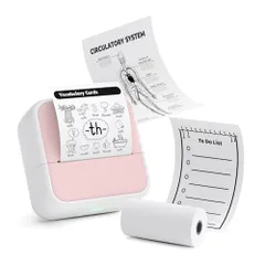 【2025年新型】ミニサーマルプリンター スマホ対応 ミニプリンター ラベルプリンター 小型 Bluetooth接続 AndroidとIOS対応 USB充電式 写真アルバム/手帳/メモ/買い物リスト/学習ノートに適用 モバイル ポータブル シール ミニステMm