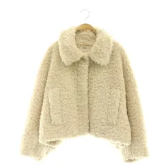 スナイデル SNIDEL ショートボアコート 襟付き F ライトベージュ SWFJ224047 /HN ■SH