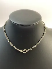 【中古品】ROYAL ORDER ロイヤルオーダー SV925 TINY 'C' CHAIN ネックレス アクセサリー 【192-260329-AS-32-min】