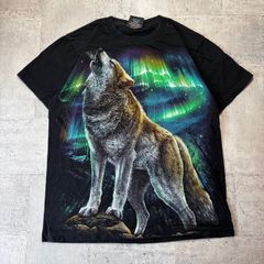 Liquid Blue リキッドブルー ウルフ オオカミ アニマル柄 Tシャツ 