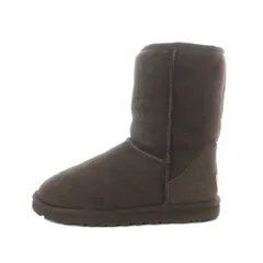 アグ オーストラリア UGG australia ムートンブーツ ショート 23cm 茶色 ブラウン ステッチデザイン /RI ■OS