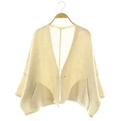 タング TANG 強宿 RWS ウール ニット ボレロ カーディガン 八分袖 38 オフベージュ /HK ■OS