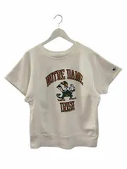 チャンピオン CHAMPION 80s トリコタグ リバースウィーブ 半袖 スウェット S NOTRE DAME フロッキー USA製 ホワイト ヴィンテージ