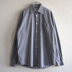 【高級品/】 HERMES 【セリエボタン コットン ストライプシャツ】39 15.5 エルメス フランス製 s2603116