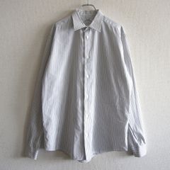 【高級品/】 HERMES 【セリエボタン コットン ストライプシャツ】41 16 エルメス フランス製 s2603117