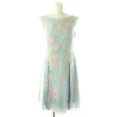 トッカ TOCCA フラワー ワンピース ひざ丈 0 ライトブルー ピンク /DF ■OS