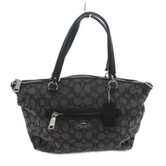 コーチ COACH ハンドバッグ C1581 ダークブラウン シグネチャー柄 ジップポケット チャーム付き /HW ■GY12