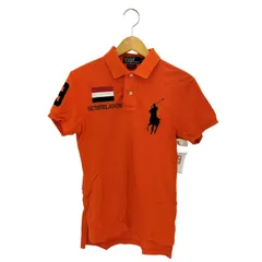 ポロバイラルフローレン Polo by RALPH LAUREN ビッグポニー刺繍 国旗ロゴ S/S ポロシャツ レディース import：S 