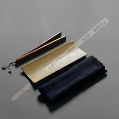 【新品未使用】竹製 茶則＋綿麻 茶巾＋茶挟 3点セット CCJ329P037