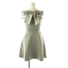 ダーリッチ Darich 24SS ビッグリボンオフショルニットミニワンピース F-L グレー 白 /CX ■OS