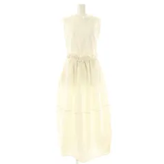 アダムエロペ Adam et Rope' ドロストドッキングカットワンピース ノースリーブ ロング F オフホワイト /NR ■OS