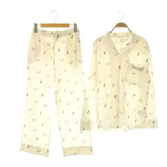 ジェラートピケ gelato pique ×SNOOPY Snoopy シャツ ロングパンツ セットアップ パジャマ F オフホワイト マルチカラー /ES ■OS