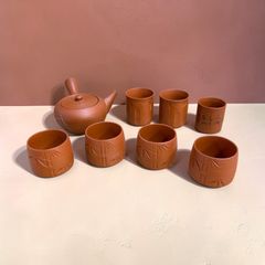 伸康焼 常滑 ミニチュア茶器セット - メルカリ